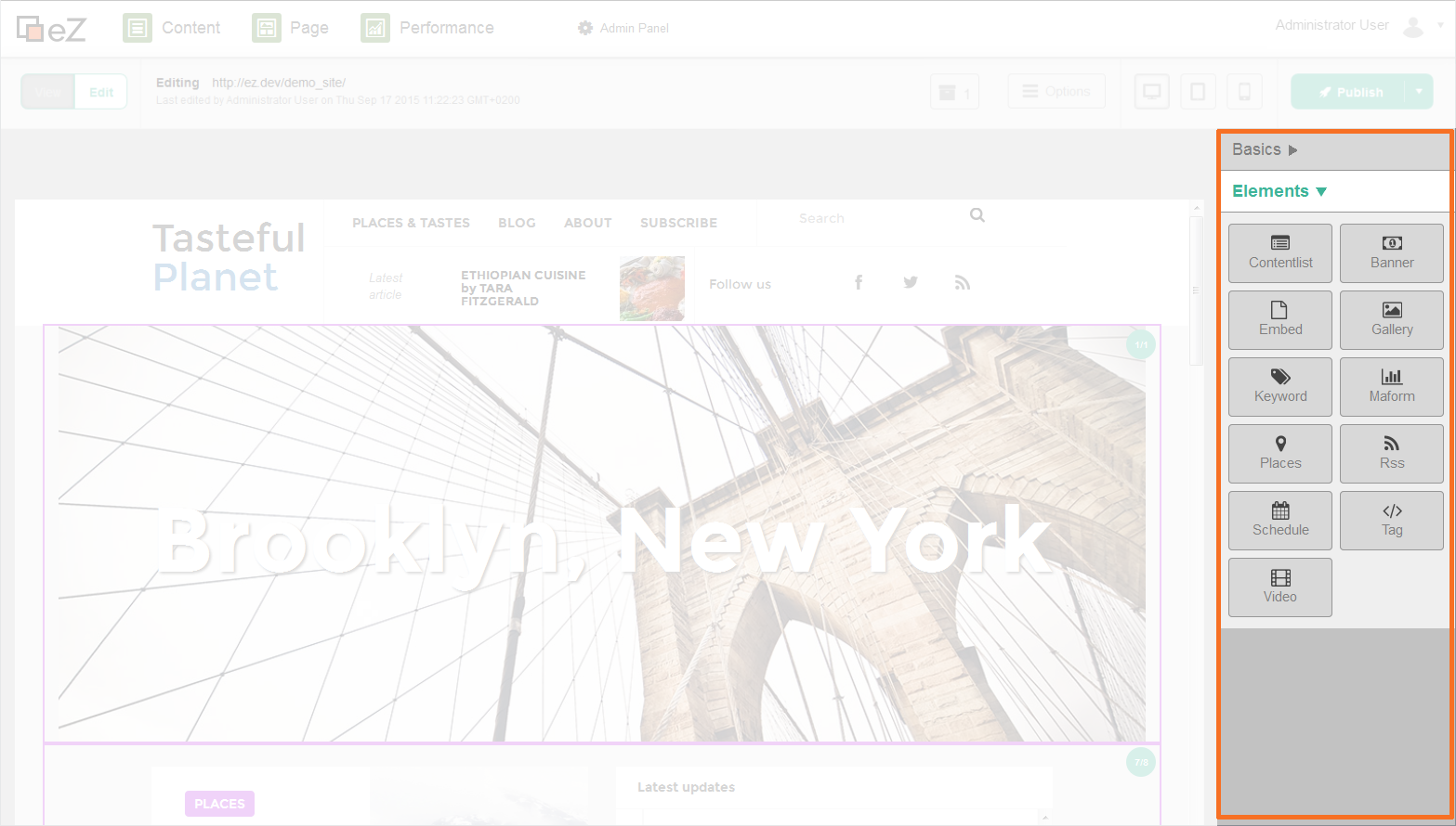 Page mode screenshot with focus on sidebar