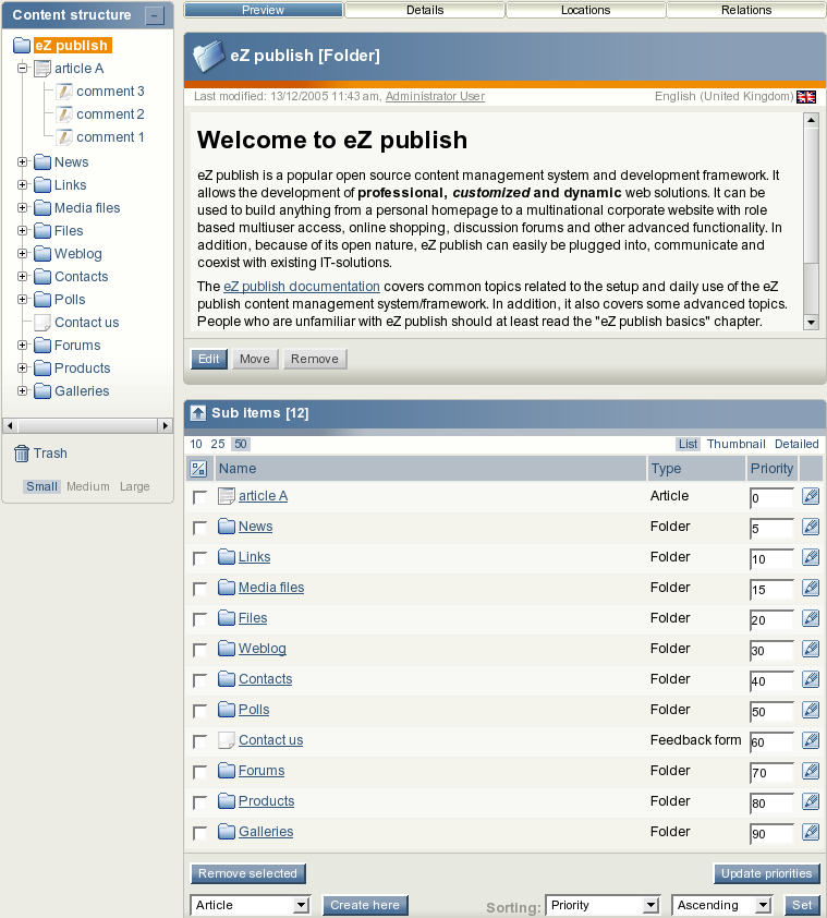 view folder