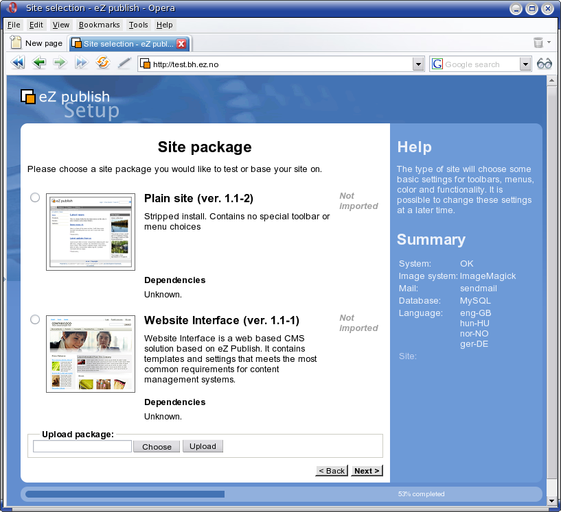 Step 7: Site selection