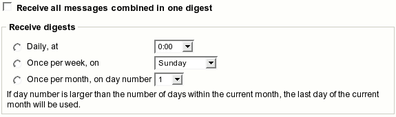 Digest settings