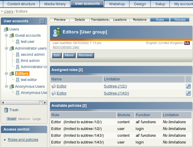 view usergroup