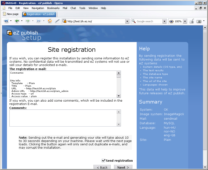 Setup wizard: step 11