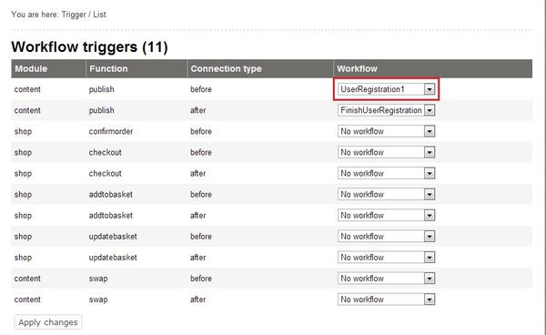 Connecting Workflow to Trigger