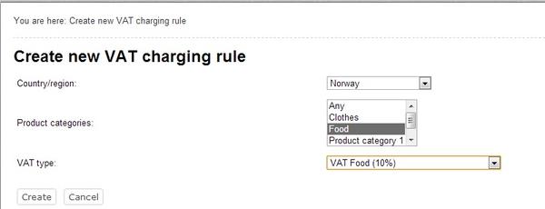 Creating a New VAT Rule