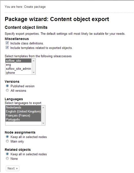 Export Properties