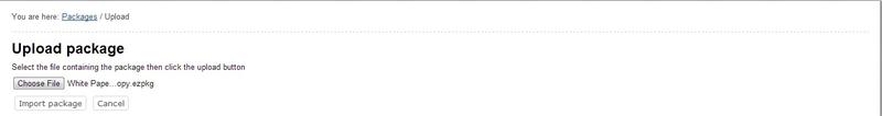 Uploading Package File